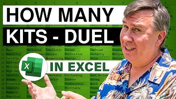 Excel - Dueling Excel - How many Kits Are Available From This Inventory - Duel 190 - Episode 2177
