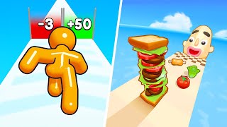 Sandwich Runner | Tall Man Run - All Level Gameplay Android,iOS - NEW BIG APK UPDATE