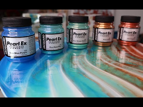 Epoxy Resin Artwork with the 5 NEW Pearl Ex Colors on Vimeo