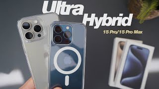 iPhone 15 Pro Max Spigen Ultra Hybrid Clear Case Review + MagSafe Case