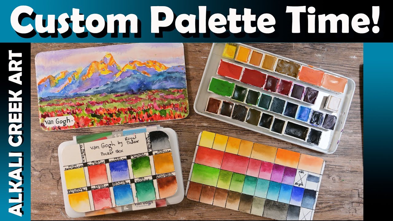 Large Watercolor Pallett Set 4 . Watercolour Pallet.handmade Watercolour  Pallet. Watercolor Paint, Watercolor Paint 