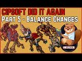 Part 5 balance changes review