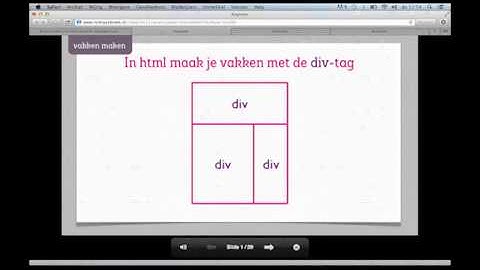[HTML en CSS: Website structuur opbouwen]  Deel 2: de div-tag gebruiken
