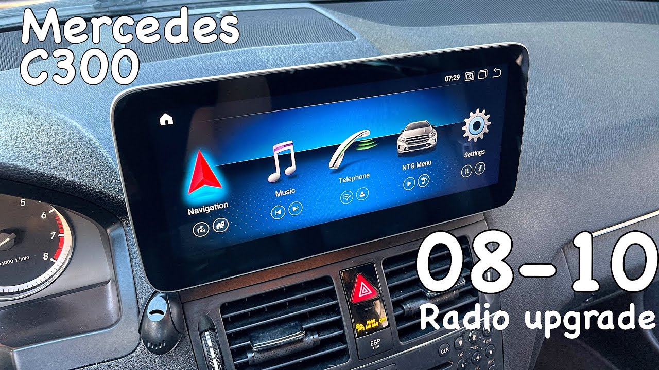 Road Top Android 10 Car Stereo Pantalla táctil de 10.25 Pulgadas para Mercedes  Benz Clase C