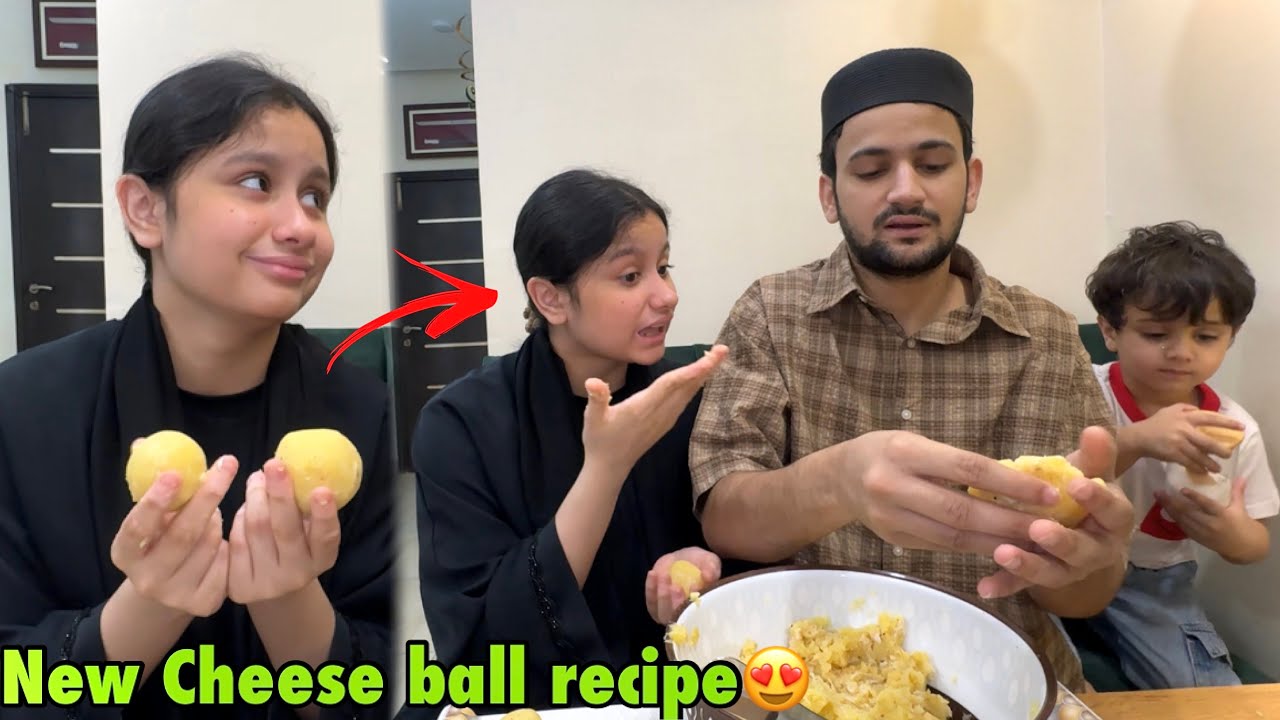 Fariha mujhpe gussah horahi cheeseball banate hoye😂 | new recipe of cheeseball😍