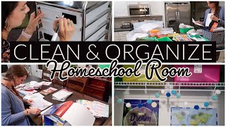  CLEAN & ORGANIZE WITH ME! (HOMESCHOOL ROOM PREP)
