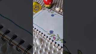 🌺Floral page border design♥#shorts #design