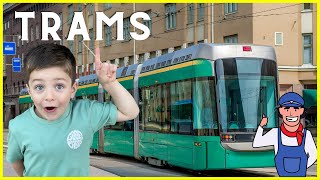 What is a TRAM? 🚊 Train Video for Kids | Trains for Toddlers 🚃 Mode of Transport