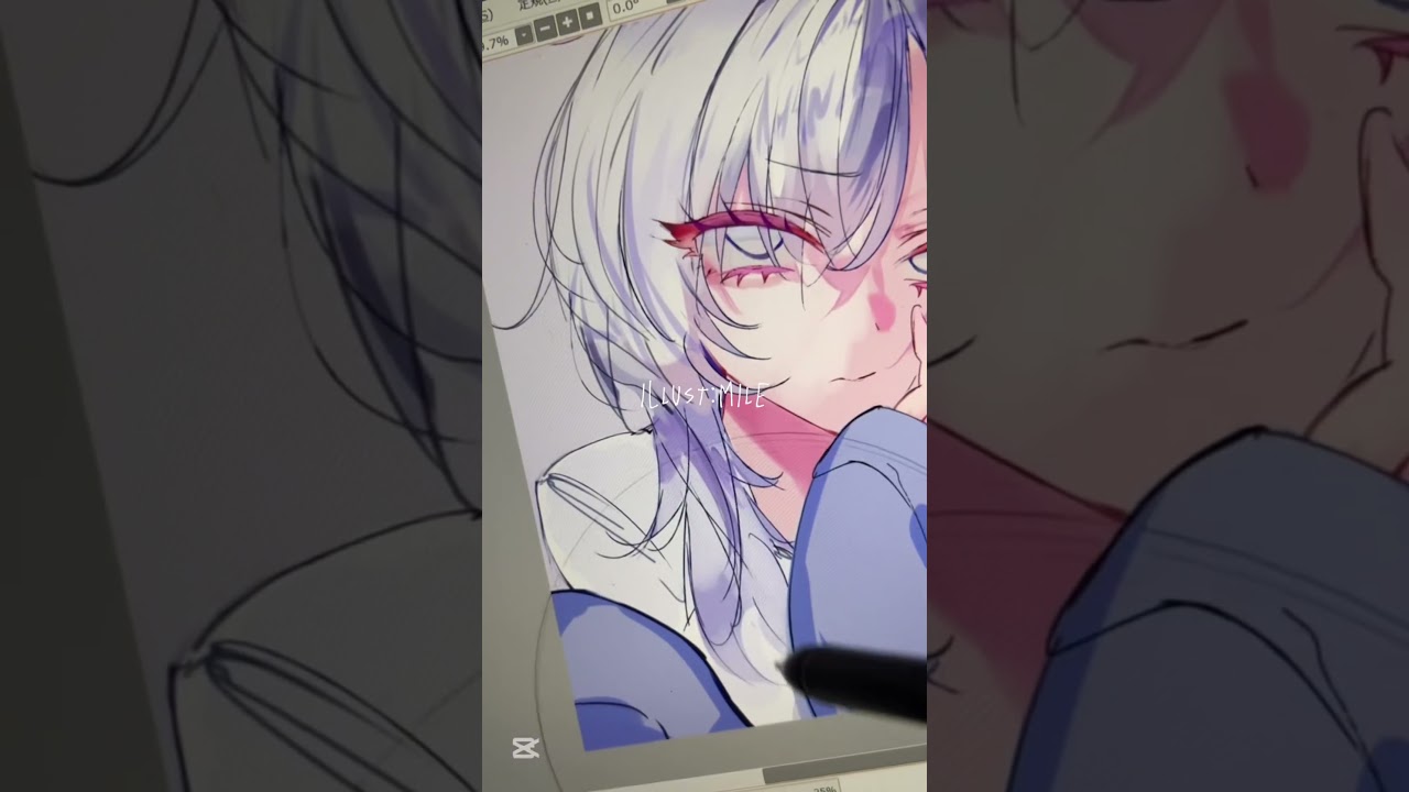 灰宮先輩を描いてみた【Illustration making 】#shorts
