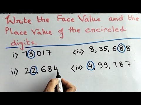 Write the place value & face value of the encircled digit @mathstubelearning123 #placevaluemaths