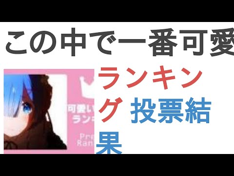 この中で一番可愛いキャラクターは誰？【ランキング】