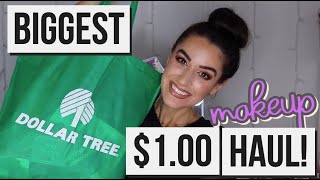 MY BIGGEST DOLLAR TREE MAKEUP HAUL EVER!!! | REAL TECHNIQUES, HARD CANDY, FLOWER BEAUTY & MORE!