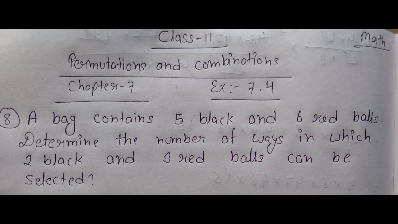 A bag contains 5 black and 6 red balls. Determine the number of ways in which 2 black and 3 red
