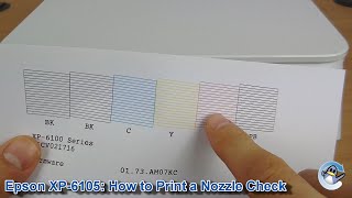 Epson XP6100/XP6105: How to Print a Nozzle Check Test Page