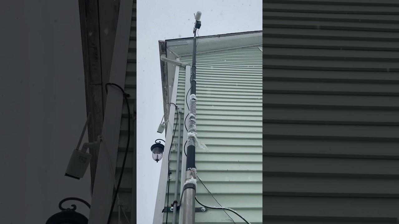 Outdoors helium miner setup Helium,miner outside 30ft flag pole POE setup