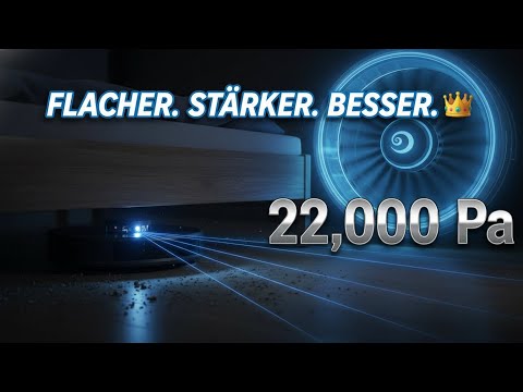 Videovorschau: Roborock Saros 10R: 22.000 Pa in einem Gehäuse, das unters Sofa passt