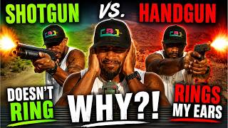 Why Does A 9mm Ring Your Ears More Than A Shotgun? | Shotgun vs handgun for home defense