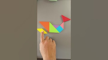 easy tangram drawing shape #tangram #tangrampuzzle #satisfyingart