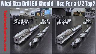 What Size Drill Bit Should I Use for a 1/2 Tap (1/2-13 & 1/2-20 Guide)