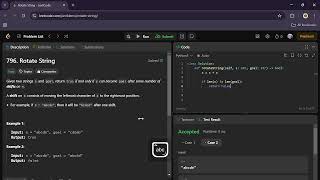 Famous 796. Rotate String | LeetCode| Python Profile