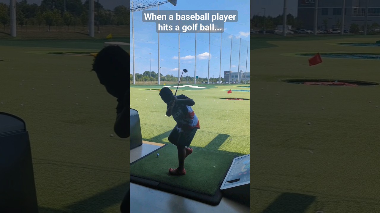 Golf or Baseball? #baseball #golf #relatable #funny #homerun #youtubeshorts #shorts