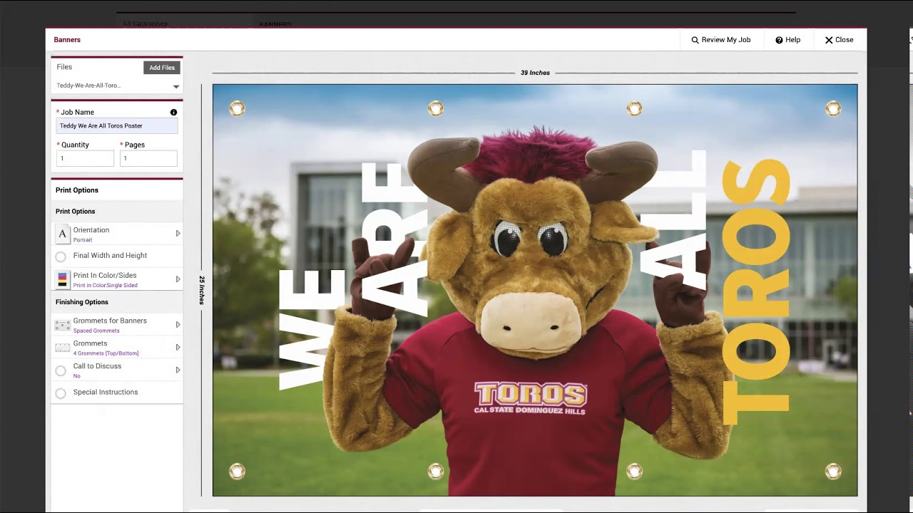 University Printing Services - How to Order a Banner