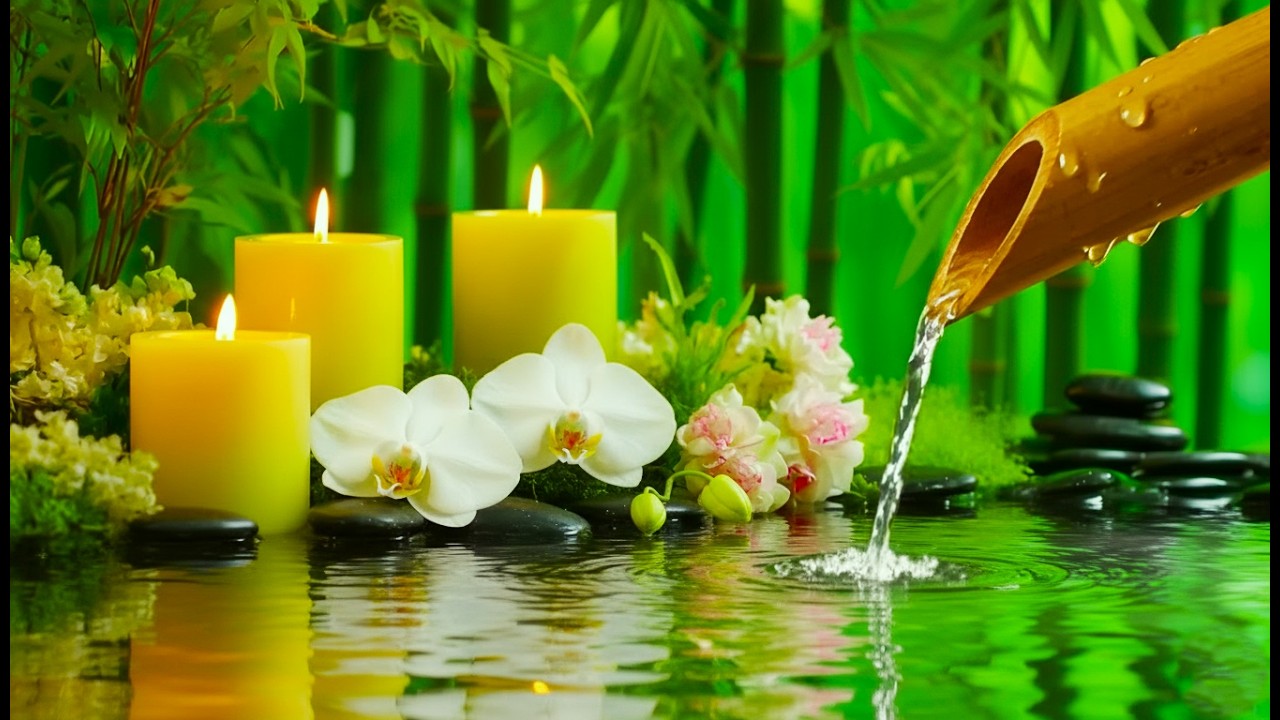 Soothing Piano and Water Fountain 🌿 Anxiety Relief, Deep Relaxation