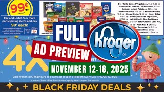 *$.99 Sale* Kroger FULL Ad Preview for 11/12-11/18 | 3 Day Sale, Weekly Digital, 5x Digitals, & MORE