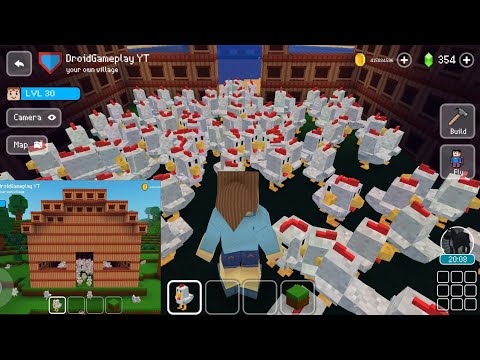 Only Chicken Blocks Hut - Block Craft 3d: Building Simulator Games for Free