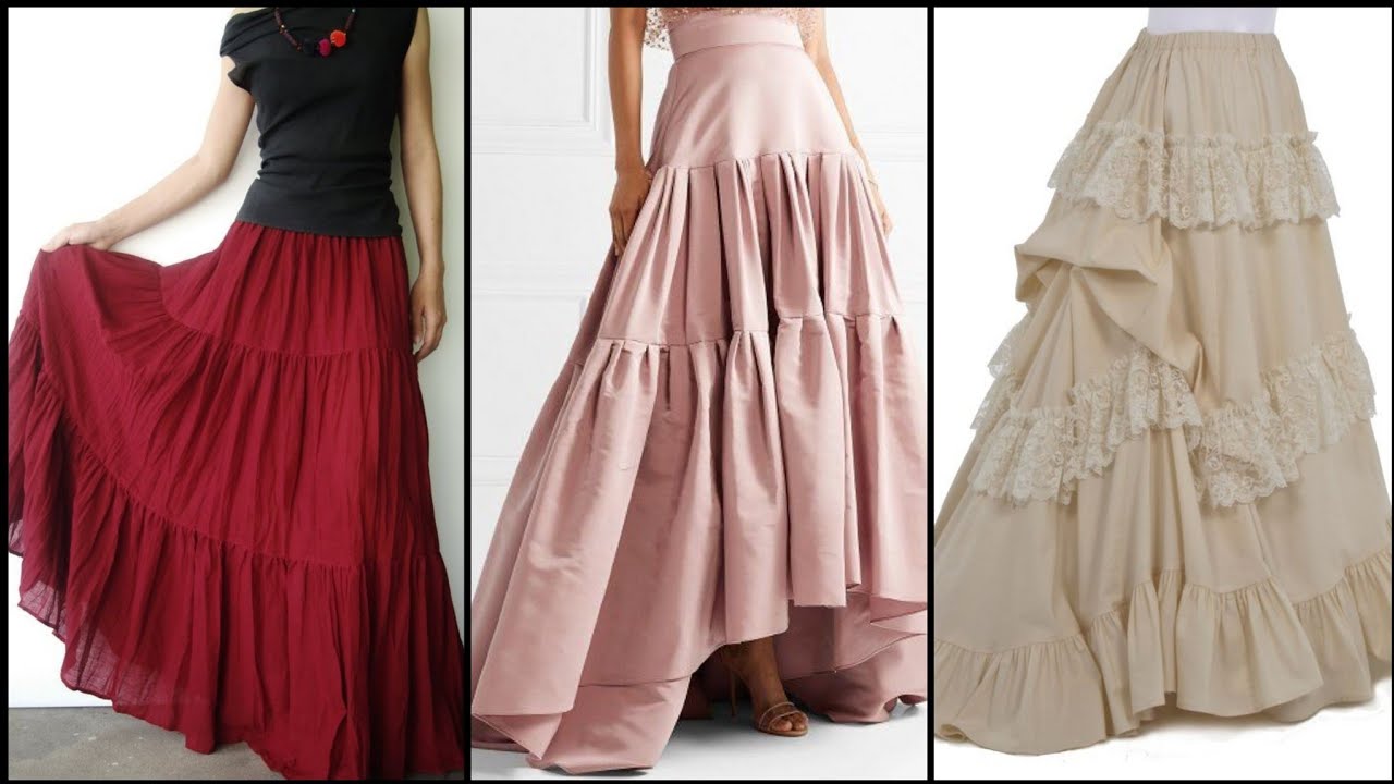 ruffle long skirt