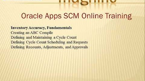 Oracle Apps Functional SCM R12 and 11i Online Course