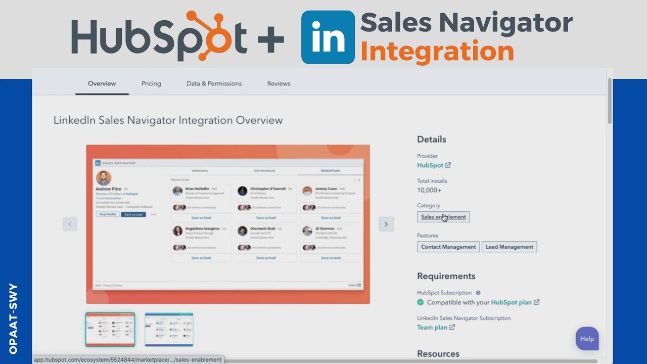 Work Better Together HubSpot + LinkedIn Sales Navigator Integration