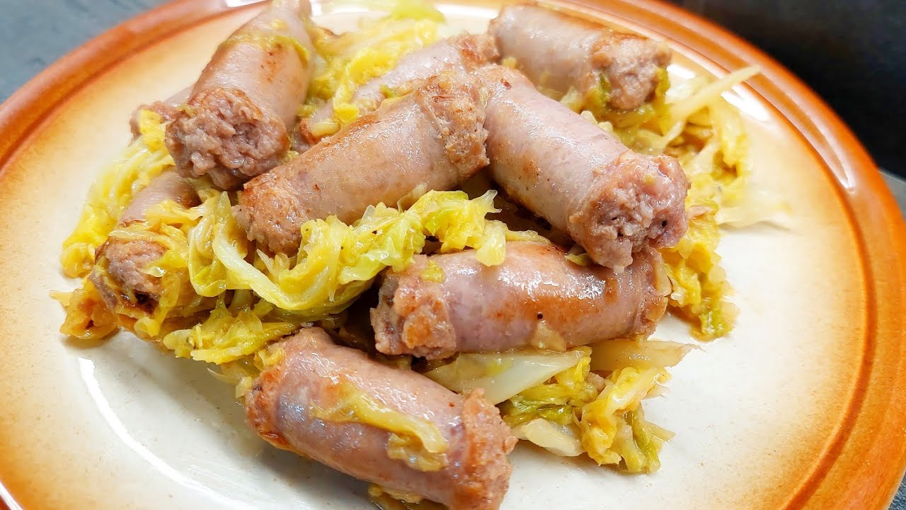 Salsicce e Verza in Padella.💰 Economica e Buonissima 😋