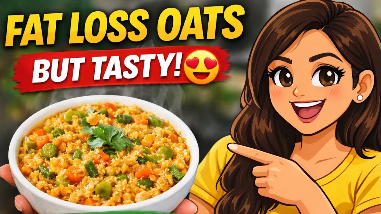 Masala Oats Recipe for Weight Loss | Healthy & Tasty Breakfast | Fat Loss Friendly