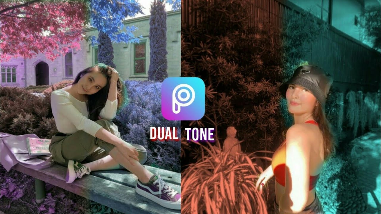 Tutorial foto📷Cara Edit Foto Keren Dual Tone di Picsart |Tutorial