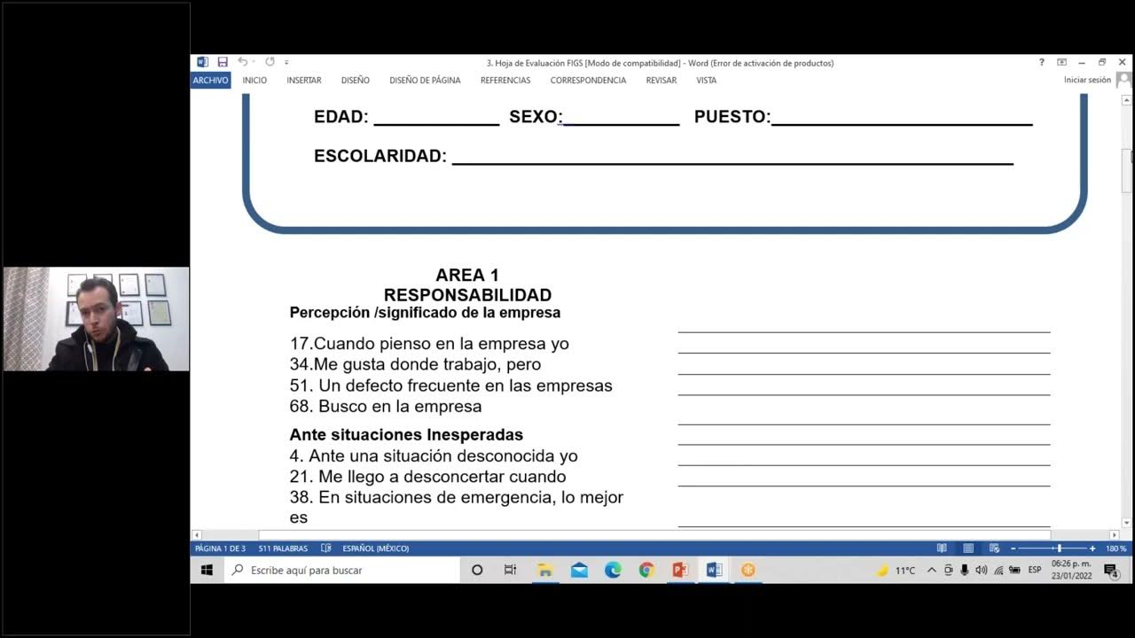 FIGS Prueba psicológica proyectiva YouTube