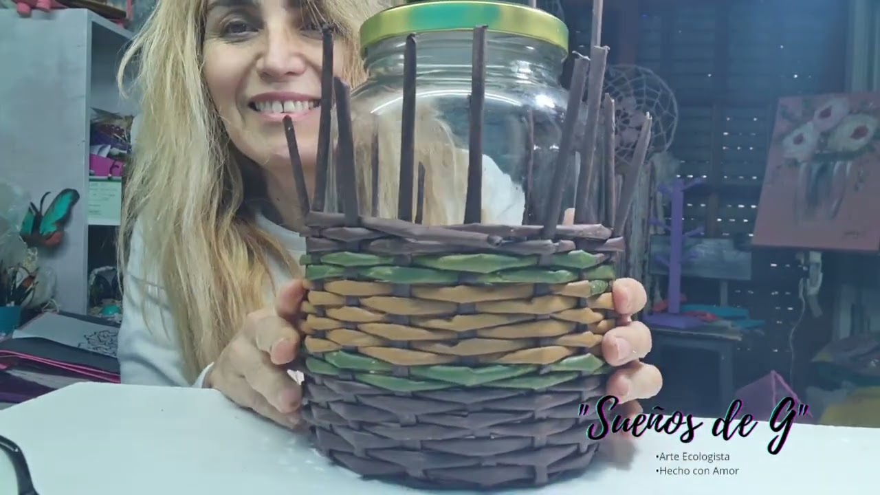 Mirá lo que aprendí. Como pintar y barnizar, los tubitos de papel, para cesteria.