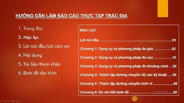 Hướng dẫn làm báo cáo thực tập trắc địa đại cương
