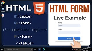 HTML5 Forms & Tables: Complete Tutorial with Live Example 🚀  #htmltutorial