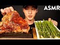 ASMR T-BONE STEAK & GARLIC ASPARAGUS MUKBANG (No Talking) COOKING & EATING SOUNDS | Zach Choi ASMR