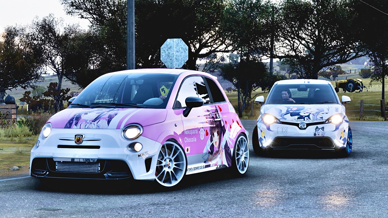 420HP Abarth 695 Biposto & 320HP MG MG3 | Convoy | Forza Horizon 5 | Xbox Controller