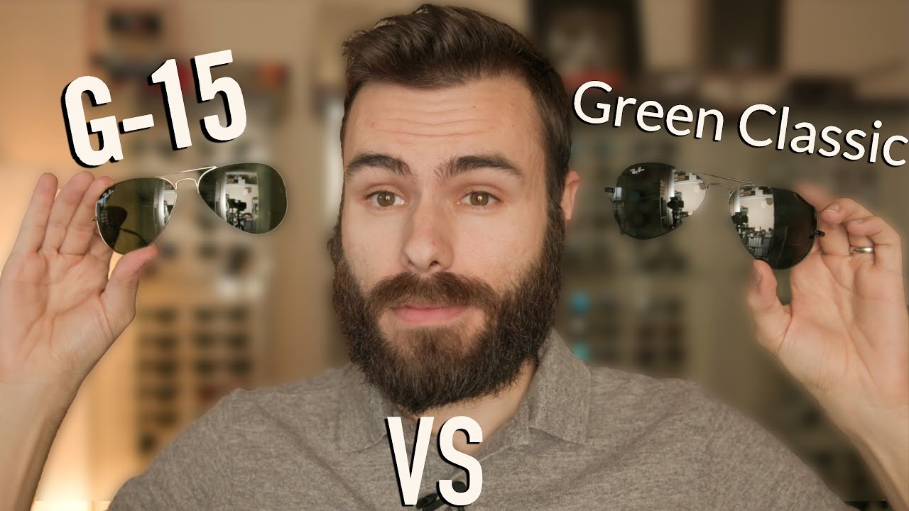 Ray-Ban G-15 vs Classic Green - YouTube