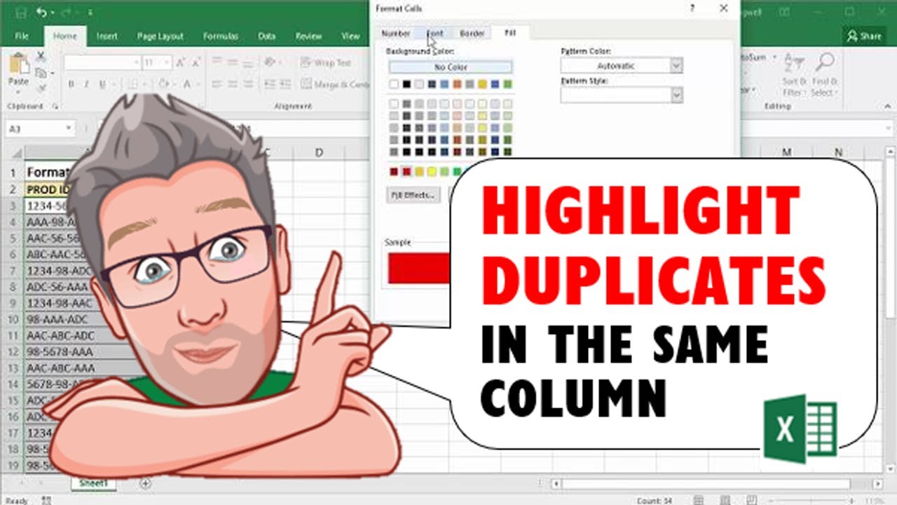 highlight-duplicates-in-excel-in-same-column-in-a-different-colour