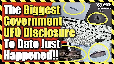 The Biggest Government UFO Disclosure To Date Just...