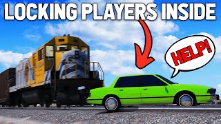 TROLLING PLAYERS WITH A TRAIN IN GTA RP