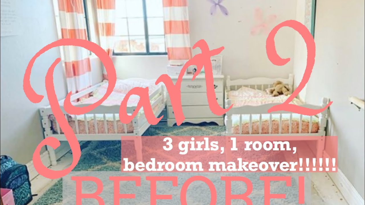 BEDROOM MAKEOVER PART 2 // 3 GIRLS IN 1 ROOM // DIY CLOSET & LOFT BED