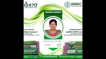 🎉 Congratulations to our newly AAPC-CPC Certified Coders from 3470 Healthcare Pvt Ltd 💯✨ #3470 #cpc