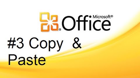 Lesson # 3 Copy & Paste(MS Office Word 2007/2010 Tutorial in Hindi & Urdu)