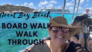 St. Maarten Great Bay Beach- complete walk though board walk- prices/locations