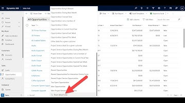 Changing the default view within Dynamics 365